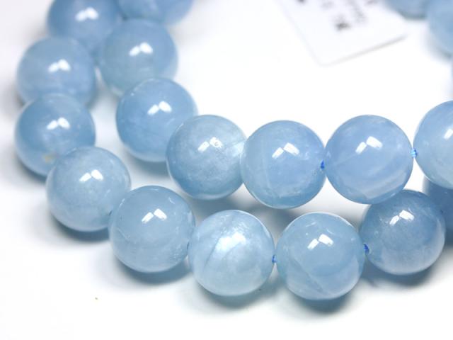 ☆高品質☆【天然石 ブレスレット】キャッツアイアクアマリン (4A) (約12mm) パワーストーン 母の日 ギフト_3