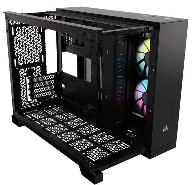 コルセア(メモリ) [CC-9011267-WW] ミドルタワー型PCケース iCUE LINK 2500X RGB Micro ATX Dual Chamber Black