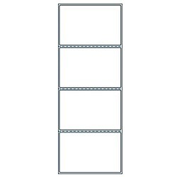 東洋印刷 [TM-3B] PDラベルBタイプ ヨコ4面付(サーマルプリンタ対応)(2000折)