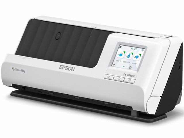 EPSON [DS-C480W] A4ドキュメントスキャナー/シートフィード/両面同時読取/A4片面30枚/分/Wi-Fi/PCレス/2.4型タッチパネル