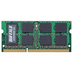 バッファロー [D3N1600-8G] PC3-12800(DDR3-1600)対応 204Pin用 DDR3 SDRAM S.O.DIMM 8GB