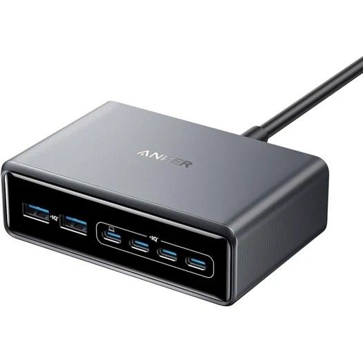 アンカー・ジャパン [A2683N41] Anker Prime Charger (200W 6 Ports GaN) 【PSE技術基準適合/USB PD対応】 シルバー