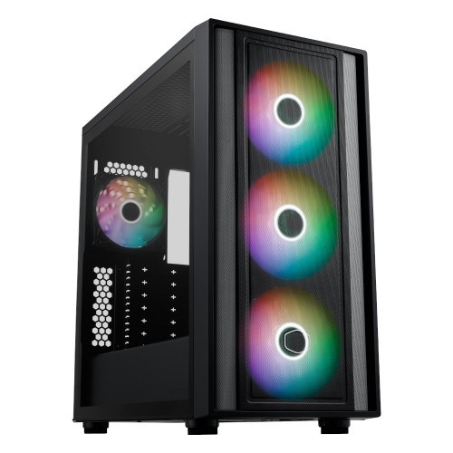 CoolerMaster [MB600-KGNN-S00] MasterBox 600/ミドルタワーケース/ブラック/背面コネクターマザーボード対応/140mmARGBファン3基搭載…