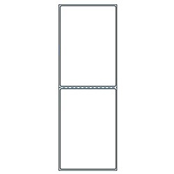 東洋印刷 [TM-3C] PDラベルCタイプ タテ2面付(サーマルプリンタ対応)(2000折)