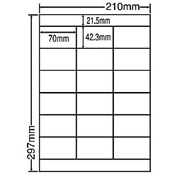 東洋印刷 [NEB210F] シートカットラベル A4版 18面付(1ケース500シート)