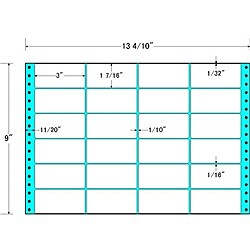 東洋印刷 [MH13C] タックフォームラベル 13 4/10インチ×9インチ 24面付(1ケース500折)
