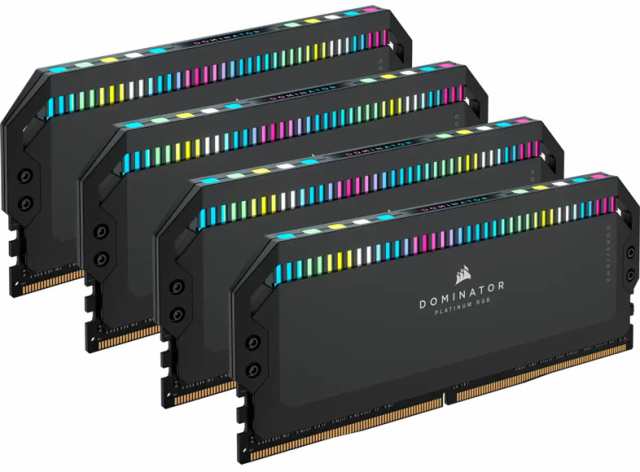 コルセア(メモリ) [CMT64GX5M4B6600C32] DDR5 6600MT/s 64GB(16GBx4) UDIMM 32-39-39-76 XMP 3.0 DOMINATOR PLATINUM RGB DDR5 Black …