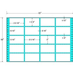 東洋印刷 [MT15H] タックフォームラベル 15インチ×10インチ 20面付(1ケース500折)