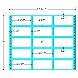 東洋印刷 [MX12V] タックフォームラベル 12 1/10インチ×10インチ 15面付(1ケース500折)