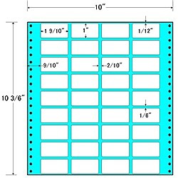 東洋印刷 [MX10G] タックフォームラベル 10インチ×10 3/6インチ 36面付(1ケース500折)の通販は