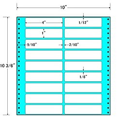 東洋印刷 [M10I] タックフォームラベル 10インチ×10 3/6インチ 18面付(1ケース500折)