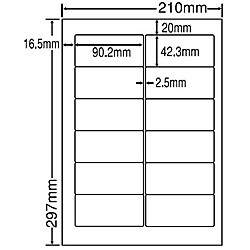 東洋印刷 [NEA210F] シートカットラベル A4版 12面付(1ケース500シート)