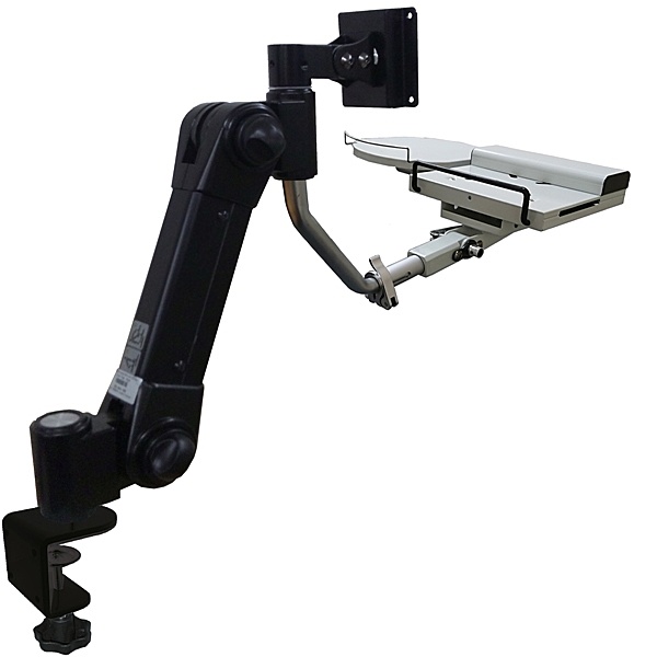 Live Creator [ARM2-39NSCB] VESA対応スリムキーボード台一体型C型クランプ式フレキシブルアーム(ブラック)の通販は