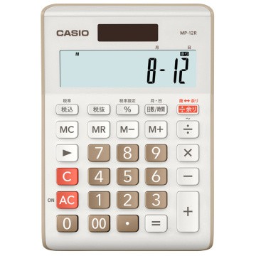 CASIO [MP-12R-BE-N] 余り計算電卓 ミニジャスト