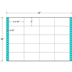 東洋印刷 [M15U] タックフォームラベル 15インチ×10インチ 20面付(1ケース500折)