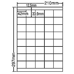 東洋印刷 [LDZ40UF] シートカットラベル A4版 40面付(1ケース500シート)