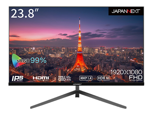 JAPANNEXT [JN-IPS2380FHD-C65W-N] 液晶ディスプレイ/23型/1920×1080/HDMI×1、USB Type-C×1/ブラック/スピーカー:有/1年保証の通販は