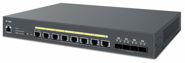 FXC [FXCX5512PE] 12ポートマルチギガ 4スロット1G/10GSFP+ L2+管理機能付PoE++スイッチ