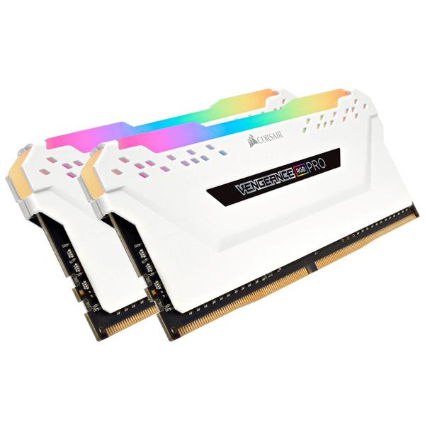コルセア(メモリ) [CMW16GX4M2C3200C16W] DDR4 3200MHz 8GBx2 288pin DIMM Unbuffered 16-18-18-36 Vengeance RGB PRO Whiteの通販は