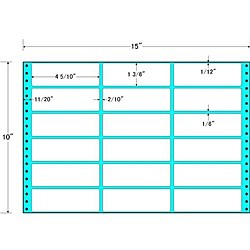 東洋印刷 [MX15F] タックフォームラベル 15インチ×10インチ 18面付(1ケース500折)