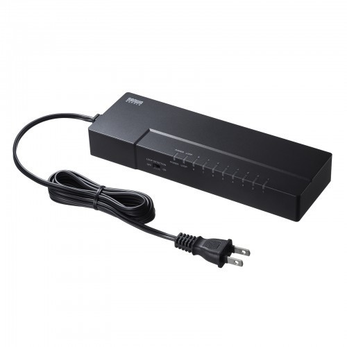 サンワサプライ [LAN-GIGAT803BK] ギガビット対応 タップ型スイッチングハブ(8ポート・マグネット付き) [PSE認証済]の通販は