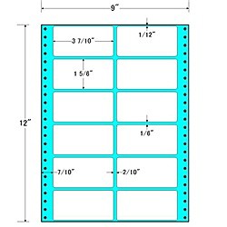 東洋印刷 [M9D] タックフォームラベル 9インチ×12インチ 12面付(1ケース500折)