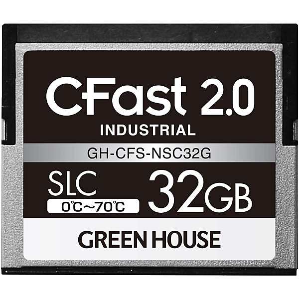 GREEN HOUSE [GH-CFS-NSC32G] CFast2.0 SLC 0度~70度 32GB 3年保証