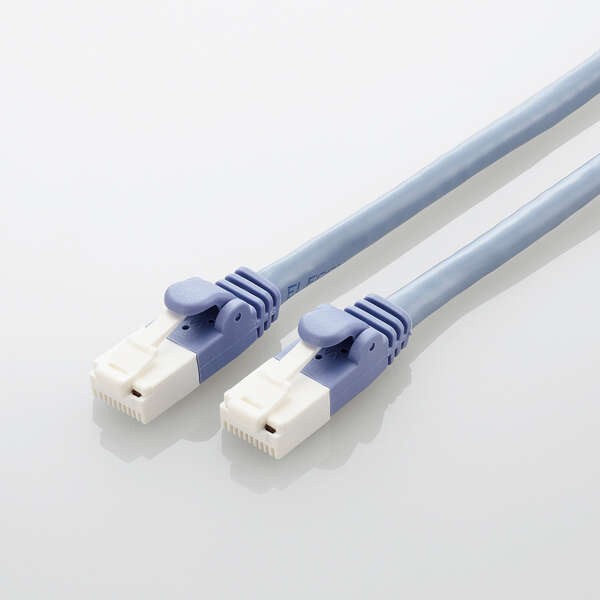 ELECOM [LD-GPT/BU3/RS2] LANケーブル/CAT6準拠/EU RoHS指令準拠/爪折れ防止/簡易パッケージ仕様/3m/ブルー/20個セットの通販は