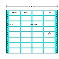東洋印刷 [MX14M] タックフォームラベル 14 2/10インチ×12インチ 32面付(1ケース500折)
