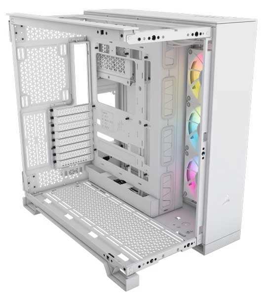 コルセア(メモリ) [CC-9011270-WW] ミドルタワー型PCケース iCUE LINK 6500X RGB Mid-Tower ATX Dual Chamber White