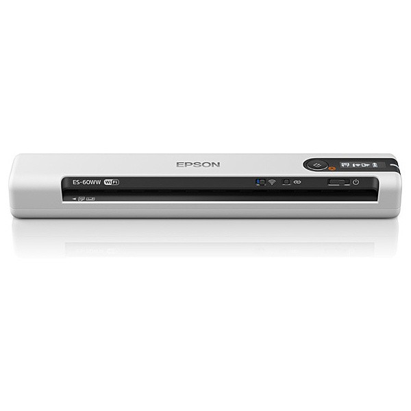 EPSON [ES-60WW] A4モバイルスキャナー/Wi-Fi対応/USB対応/片面読取/1枚給紙/約300g/ホワイト