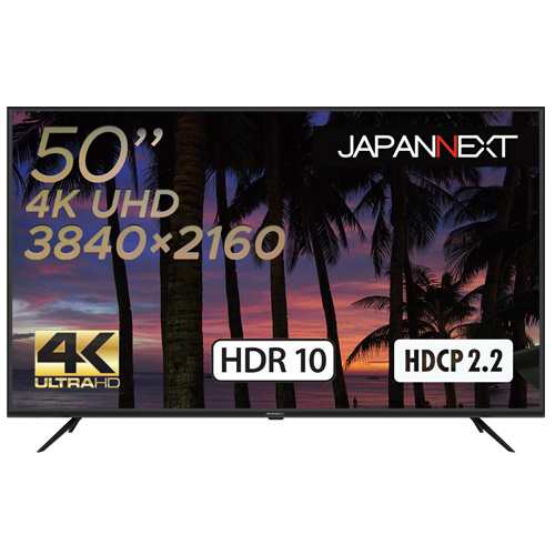 JAPANNEXT [JN-VT5001UHDR] 50型4Kモニター/3840×2160/HDMI、USB/ブラック/スピーカー:あり/1年保証 [PSE認証済]