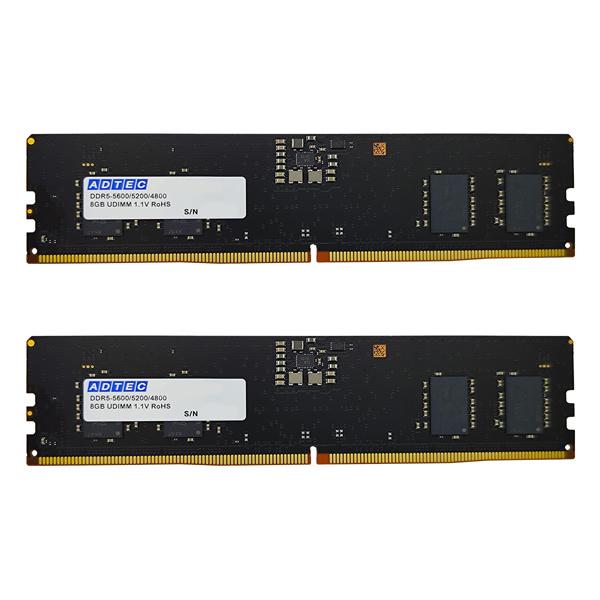 アドテック [ADS5600D-X8GW] DDR5-5600 UDIMM 8GB×2枚の通販は