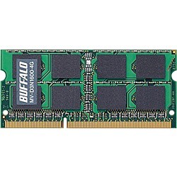 バッファロー [MV-D3N1600-4G] D3N1600-4G相当 法人向け(白箱)6年保証 PC3-12800 DDR3 SDRAM S.O.DIMM 4GB