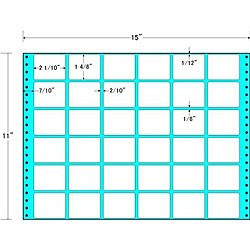 東洋印刷 [MH15I] タックフォームラベル 15インチ×11インチ 36面付(1ケース500折)