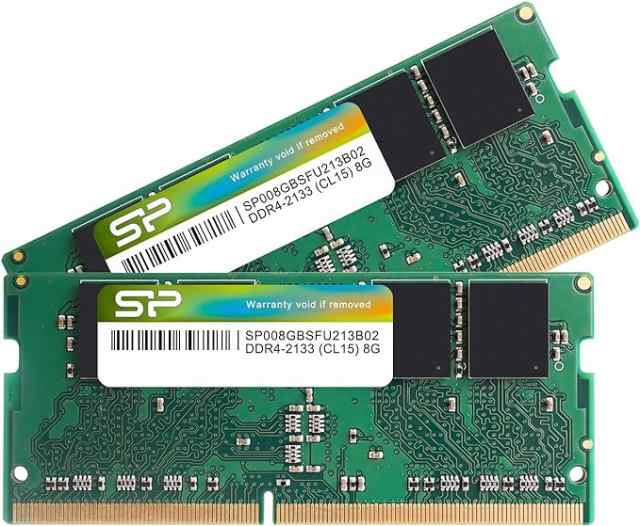 シリコンパワー [SP016GBSFU213B22] 低電圧メモリモジュール 260pin SO-DIMM DDR4-2133(PC4-17000) 8GB×2枚組 ブリスターパッケージ