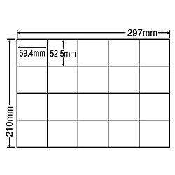 東洋印刷 [C20MF] シートカットラベル A4版 20面付(1ケース500シート)