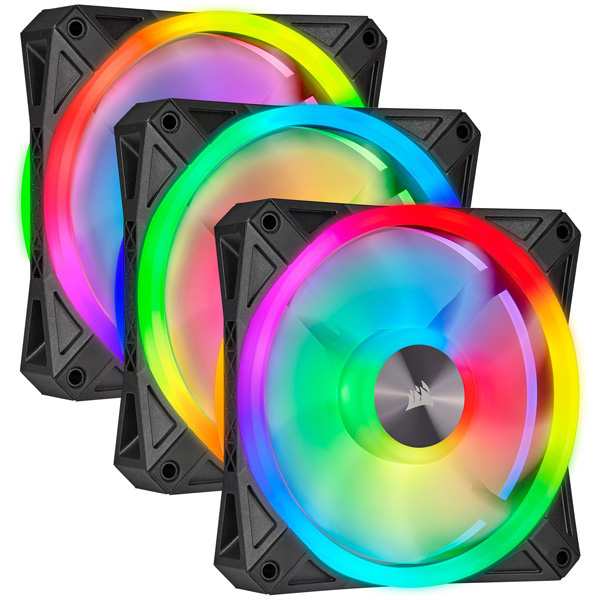 コルセア(メモリ) [CO-9050098-WW] PCケースファン iCUE QL120 RGB 120mm PWM Triple Fan Kit with Lighting Node CORE