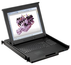 オースチンヒューズエレクトロニクス RKP117-S801e 1U 17インチ PS/ 2・USBコンボ 8ポートKVMドロアー