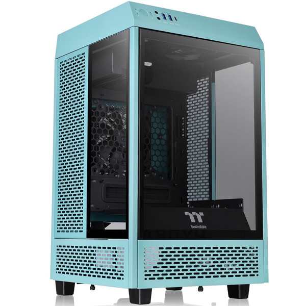 Thermaltake [CA-1R3-00SBWN-00] ミニタワー型PCケース The Tower 100 -Turquoise-