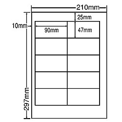 東洋印刷 [CND210F] シートカットラベル A4版 10面付(1ケース500シート)