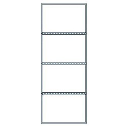 東洋印刷 [TMR-3B] PDラベルBタイプ ヨコ4面付(再剥離タイプ)(サーマルプリンタ対応)(2000折)