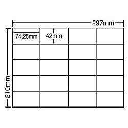 東洋印刷 [C20SF] シートカットラベル A4版 20面付(1ケース500シート)