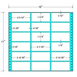 東洋印刷 [MH12P] タックフォームラベル 12インチ×11インチ 18面付(1ケース500折)