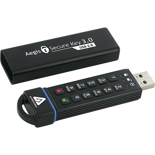 Apricorn [ASK3-60GB] 暗証番号方式USBメモリ Aegis Secure Key - USB 3.0 Flash Drive 60GB