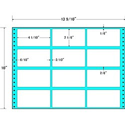 東洋印刷 [MH13A] タックフォームラベル 13 9/10インチ×10インチ 12面付(1ケース500折)