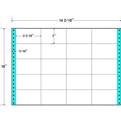 東洋印刷 [M14D] タックフォームラベル 14 2/10インチ×10インチ 20面付(1ケース500折)