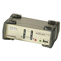 ATEN [CS1732B] マルチインターフェース 2ポート KVMPスイッチ USB 2.0ハブ