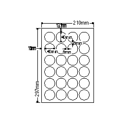 ナナクリエイト [SCJ18] カラーインクジェットプリンタ用光沢ラベルA4(24面)の通販は