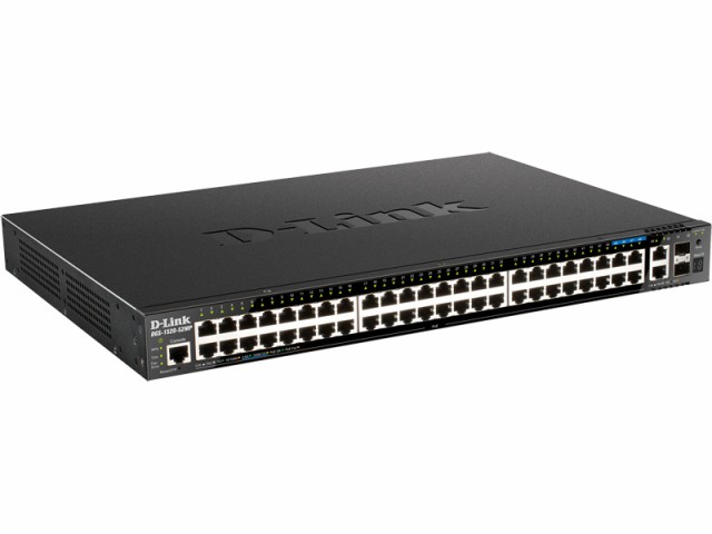 D-Link [DGS-1520-52MP/A1] DGS-1520-52MP ギガビットL3スタッカブルスマートProスイッチ、10/100/1000BASE-T(PoE+)×44、100/1000/2.…